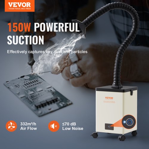 Solder Fume Extractor 150W Soldering Smoke Extractor with 3Stage Filters