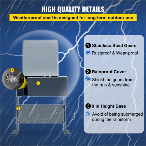 Automatic Sliding Gate Opener 1400LBS with 2 Remote Controls Gate Operator