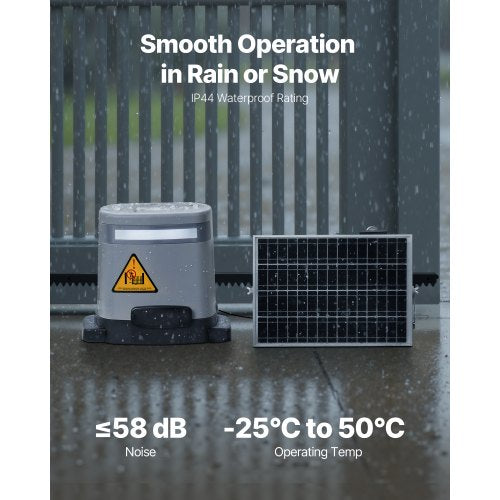 Solar Sliding Gate Opener 280W Electric Gate Opener for Doors up to 656ft