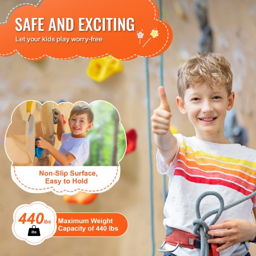 25 Rock Climbing Holds MultiSize and MultiColored Climbing Rocks for Kids