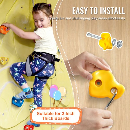 25 Rock Climbing Holds MultiSize and MultiColored Climbing Rocks for Kids