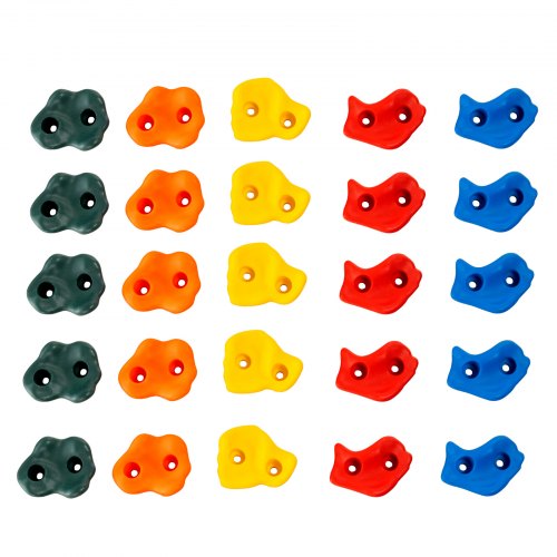 25 Rock Climbing Holds MultiSize and MultiColored Climbing Rocks for Kids