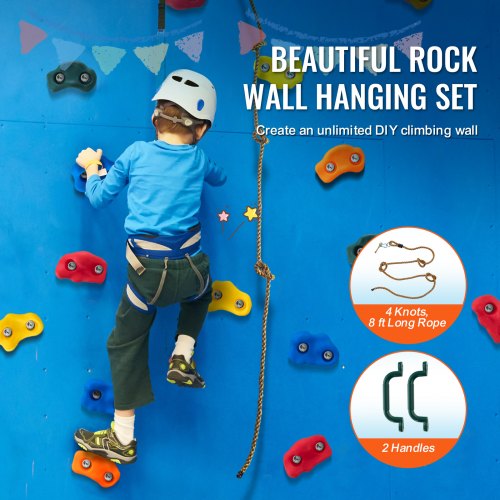 25 Rock Climbing Holds MultiSize and Colored Climbing Rocks for Kids