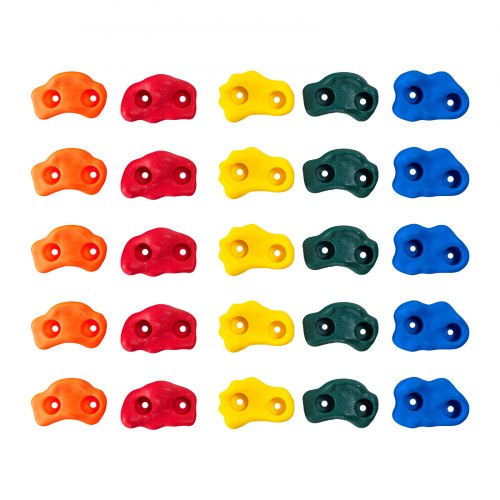 25 Rock Climbing Holds MultiSize and Colored Climbing Rocks for Kids