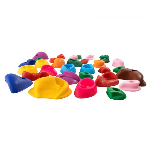 32 Rock Climbing Holds MultiSize and MultiColored Climbing Rocks for Kids