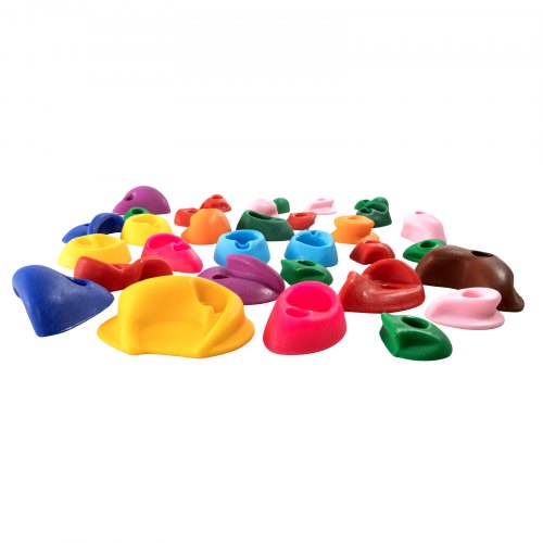 32 Rock Climbing Holds MultiSize and Colored Climbing Rocks for Kids