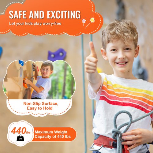 72 Rock Climbing Holds MultiSize and MultiColored Climbing Rocks for Kids