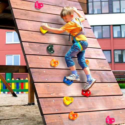 72 Rock Climbing Holds MultiSize and MultiColored Climbing Rocks for Kids