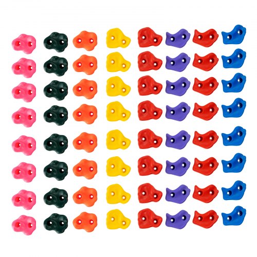 72 Rock Climbing Holds MultiSize and MultiColored Climbing Rocks for Kids