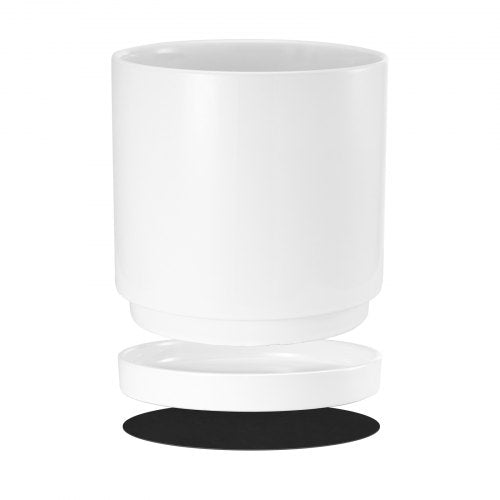 Plant Pot 12Inch Large Cylinder Planter with Drainage Holes NonSlip Pads