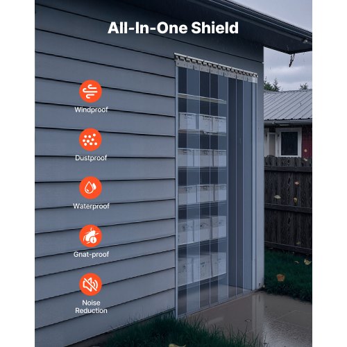Clear PVC Strip Curtain 84 in Height x 42 in Width x 008 in Thickness 7