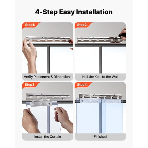 Clear PVC Strip Curtain 84 in Height x 42 in Width x 008 in Thickness 7