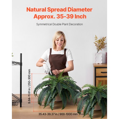 Artificial Ferns 2 Pcs Natural Spread Diameter 3539 Inch Large Hanging