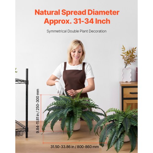 Artificial Ferns 2 Pcs Natural Spread Diameter 3134 Inch Large Hanging