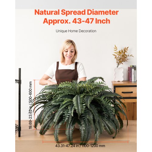 Artificial Ferns Natural Spread Diameter 4347 Inch Large Hanging
