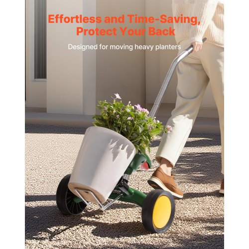 Garden Pot Mover Heavy Duty Plant Dolly Cart with Adjustable Grabbing Arm
