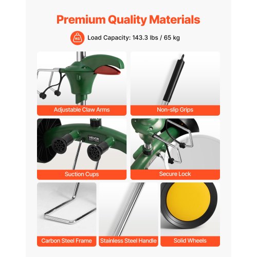 Garden Pot Mover Heavy Duty Plant Dolly Cart with Adjustable Grabbing Arm
