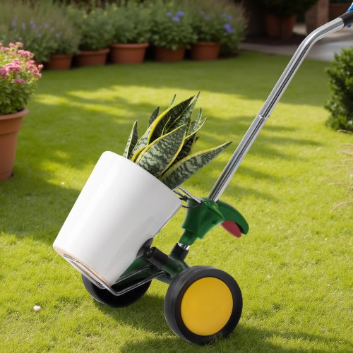 Garden Pot Mover Heavy Duty Plant Dolly Cart with Adjustable Grabbing Arm