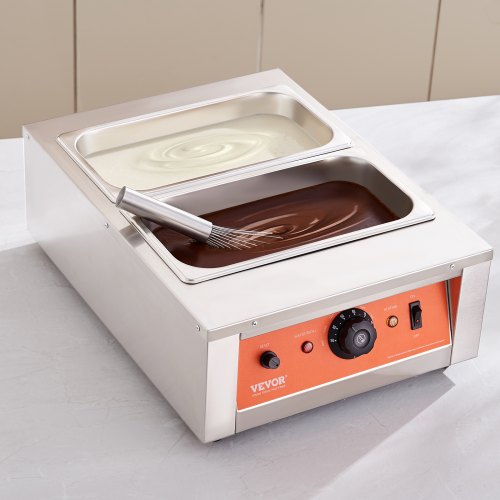 Chocolate Tempering Machine 17.6 Lbs 2 Tanks Chocolate Melting Pot TEMP