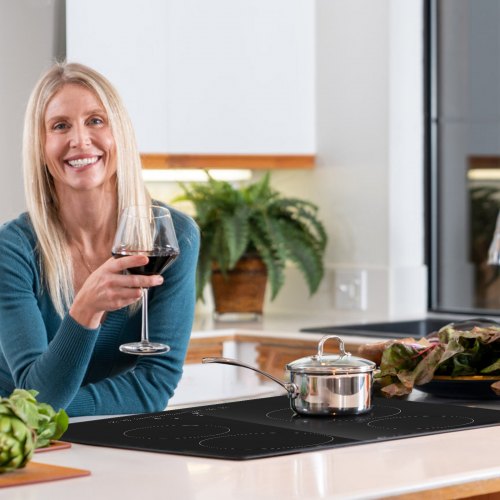 Built in Electric Stove Top 232 x 20.5 inch 4 Burners 240V Glass Radiant