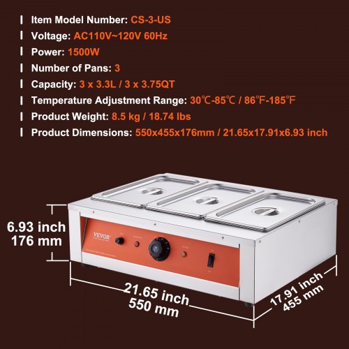Chocolate Tempering Machine 26.5 Lbs 3 Tanks Chocolate Melting Pot TEMP