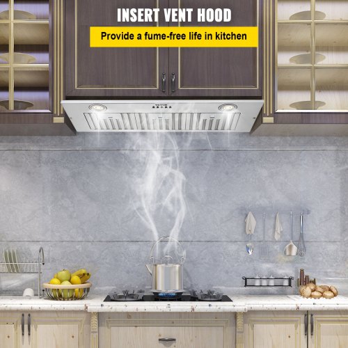 Insert Range Hood 800CFM 3Speed 36 Inch Stainless Steel Builtin Kitchen