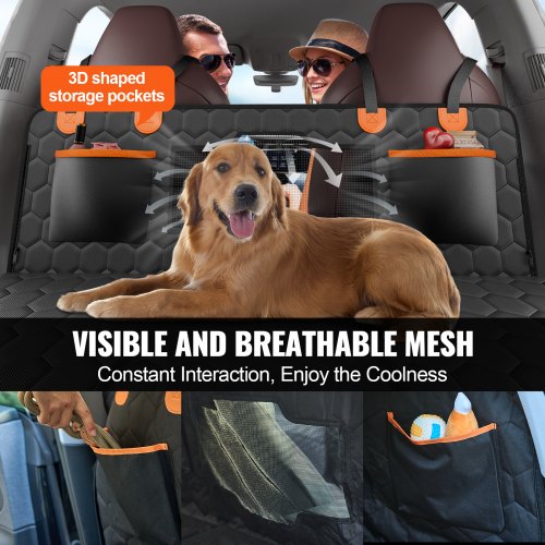 54 x 25.6 in Dog Car Seat Cover for Back Seat Waterproof 600D for Cars – 650 MM