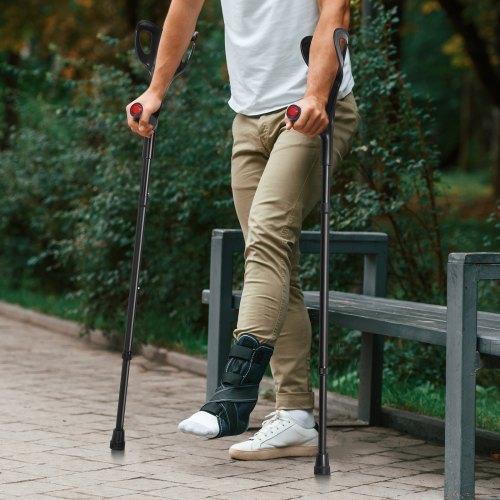 Forearm Crutches for Adults Folding Walking Forearm Crutches with 10Level