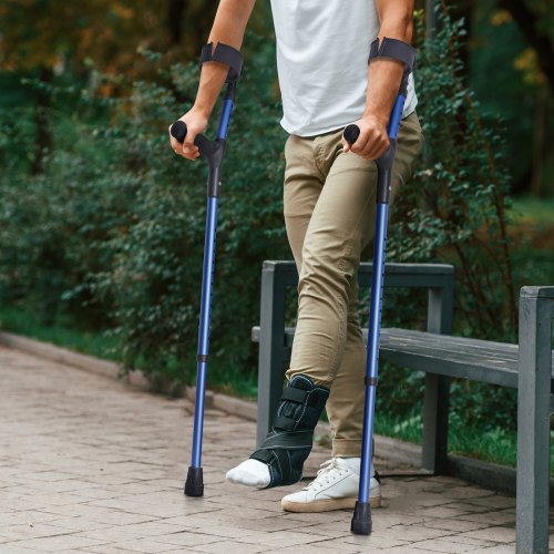 Forearm Crutches for Adults 11Level Height Adjustable Walking Crutches