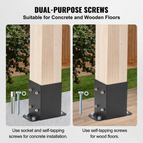 4x4 Post Base 2 Pcs Inner Size 36x36 Post Base Brackets Heavy Duty