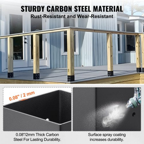 6x6 Post Base 4 Pcs Inner Size 56x56 Post Base Brackets Heavy Duty