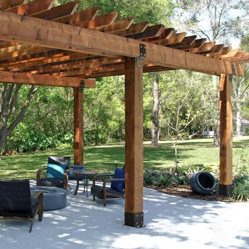 6x6 Post Base 4 Pcs Inner Size 56x56 Post Base Brackets Heavy Duty