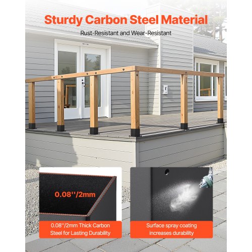 4x4 Post Base 4 Pcs Inner Size 36x3.6 inch 92x92 mm Post Brackets Heavy