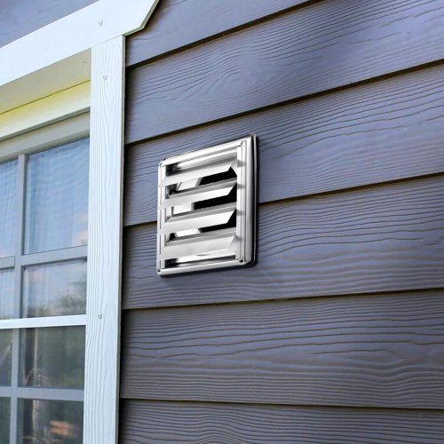 6 inch Wall Vent Cover Louvered Square AC Vent Gable Cover Premium