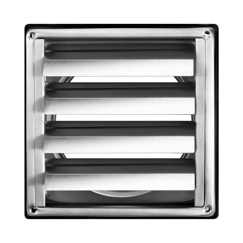 6 inch Wall Vent Cover Louvered Square AC Vent Gable Cover Premium