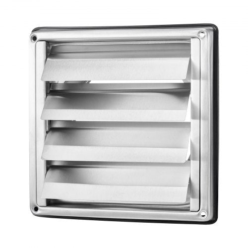 6 inch Wall Vent Cover Louvered Square AC Vent Gable Cover Premium