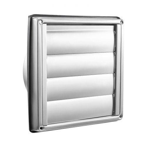4 inch Wall Vent Cover Louvered Square AC Vent Gable Cover Premium