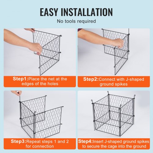 4 Pack Plant Protector from Animals 134 x 134 Chicken Wire Plant