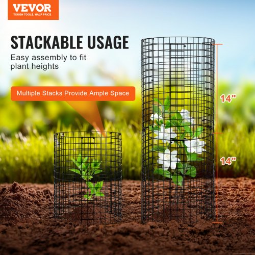 6 Pack Plant Protector from Animals 126 Dia x 14 H Chicken Wire Plant