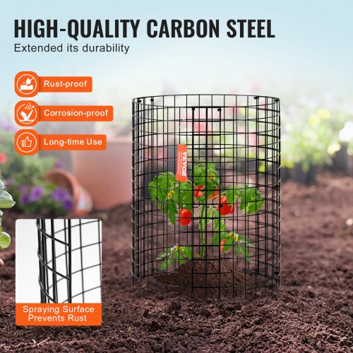 6 Pack Plant Protector from Animals 126 Dia x 14 H Chicken Wire Plant