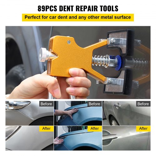 Paintless Dent Removal Rods 89 PCS Paintless Dent Repair Tools Golden