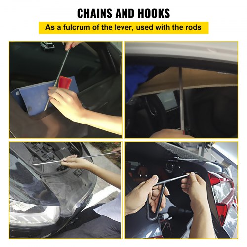 Rods Dent Removal Kit 20 Pcs Paintless Dent Repair Rods Stainless Steel