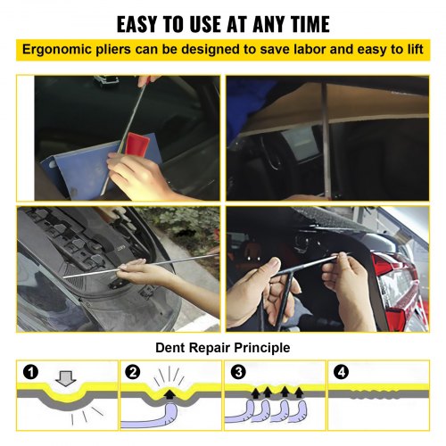 Rods Dent Removal Kit 21 Pcs Paintless Dent Repair Rods Stainless Steel
