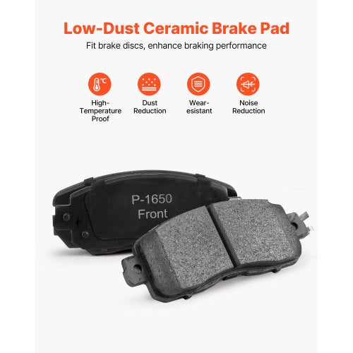 Front and Rear Brake Kit Compatible with 2013 Nissan Altima Base SL SV