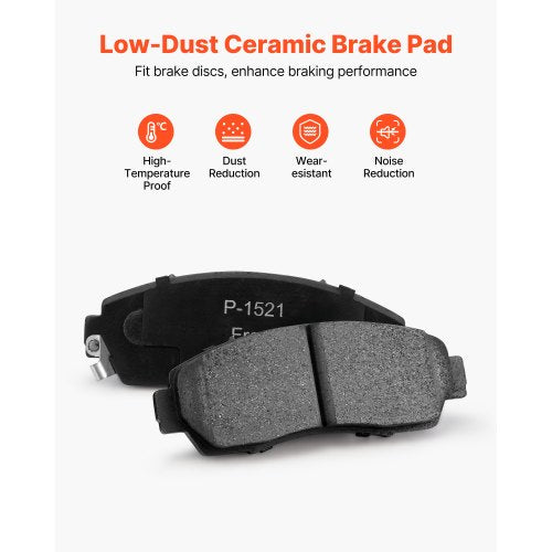 Front Rear Brake Kit Compatible with 20122016 Honda CRV AWD Models