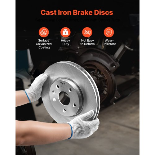 Front and Rear Brake Kit Compatible with 20102017 Chevrolet Equinox