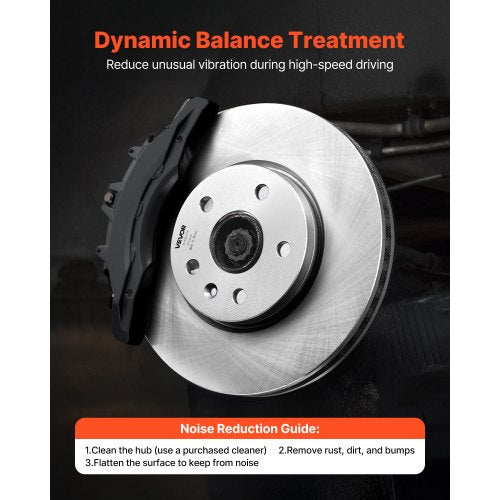 Front and Rear Brake Kit Compatible with 20102017 Chevrolet Equinox