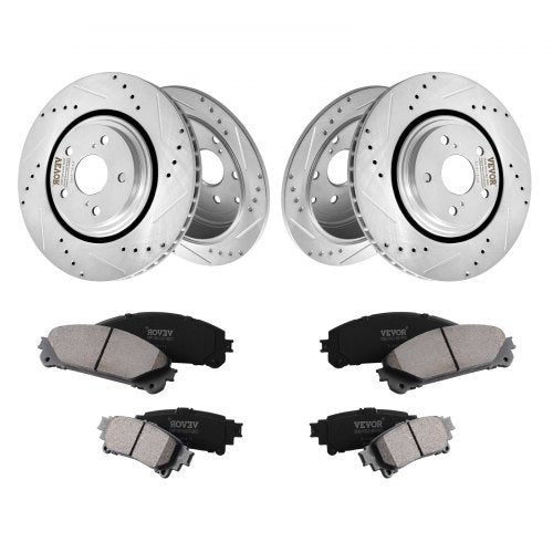 Front and Rear Brake Kit Compatible with Toyota Sienna Highlander Lexus