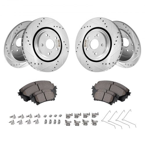 Front and Rear Brake Kit Compatible with Toyota Sienna Highlander Lexus