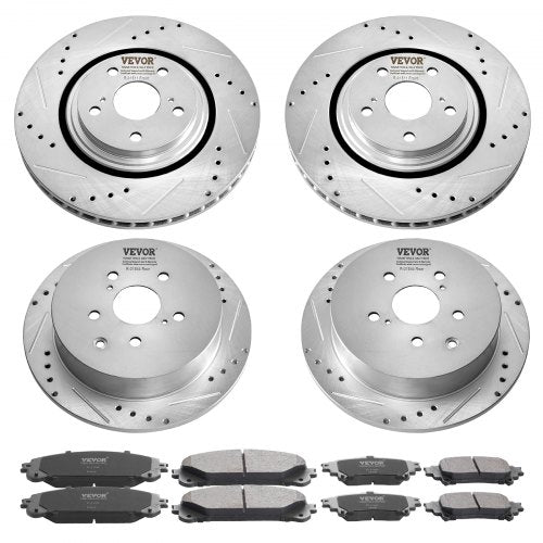 Front and Rear Brake Kit Compatible with Toyota Sienna Highlander Lexus